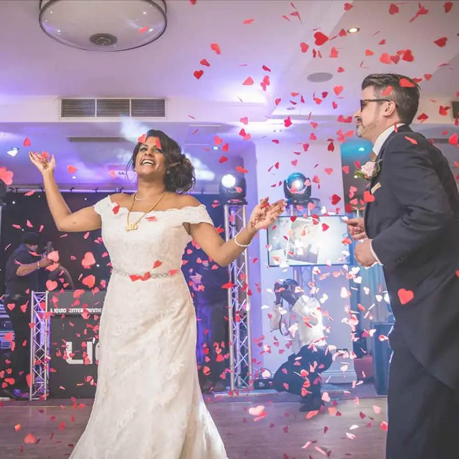 Wedding reception room at Oatlands Park Hotel