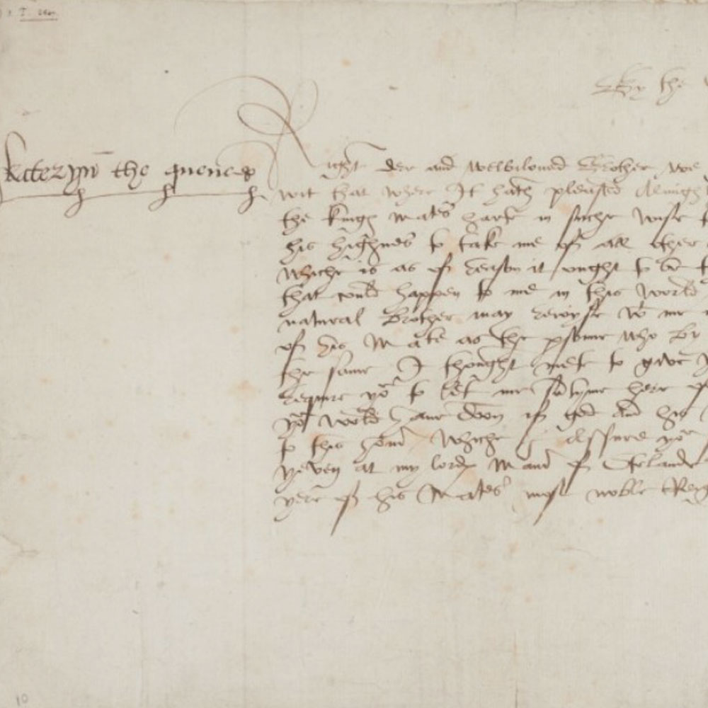 Letter from Queen Katherine Parr at Oatlands
